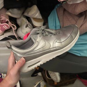 Silver Nike sneaker